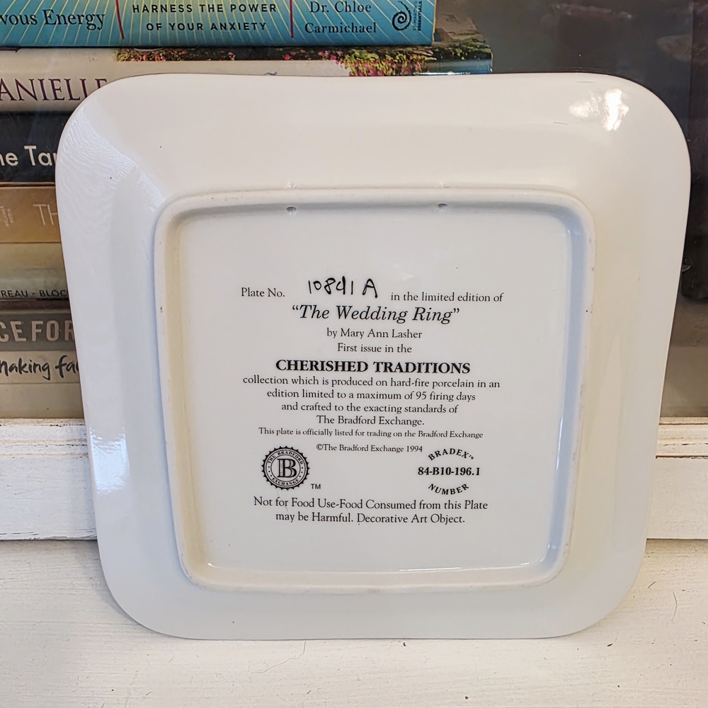 Bradford Exchange The Wedding Ring Decorative Plate - Picture 5 of 6